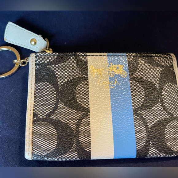 Coach Canvas Coated Wristlet With Matching Card Case - Picture 7 of 9